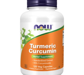 NOW Supplements, Turmeric Curcumin, Derived from Turmeric Root Extract, Herbal Supplement, 120 Veg Capsules