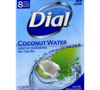 Dial Skin Care Bar Soap, Coconut Water, 4 Ounce (Pack of 8)