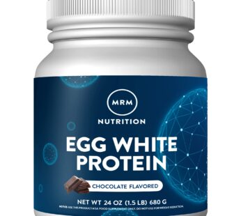 MRM Nutrition Egg White Protein | Chocolate Flavored | 23g fat-free protein | with digestive enzymes | Highest biological value | Clinically tested | 20 servings