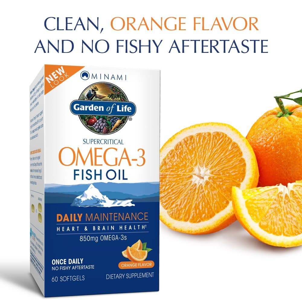 Garden of Life EPA/DHA Omega 3 Fish Oil - Minami Natural Brain Function, Heart and Mood Supplement, 60 Softgels - Image 3