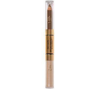 Revlon Eyebrow Gel & Pencil, ColorStay Brow Fantasy 2-in-1 Eye Makeup, Longwearing with Precision Tip, 104 Dark Blonde, 0.04 Oz