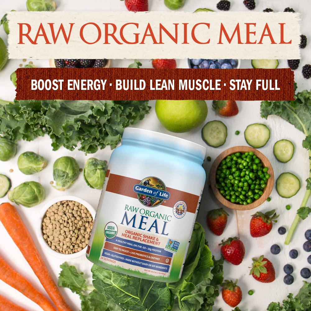 Garden of Life Meal Replacement Vanilla Chai Powder, 14 Servings, Organic Raw Plant Based Protein Powder, Vegan, Gluten-Free 16 Ounce - Image 8