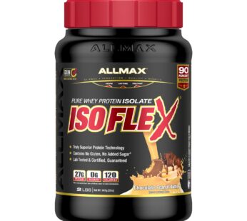 ALLMAX ISOFLEX Whey Protein Isolate, Chocolate Peanut Butter – 2 lb – 27 Grams of Protein Per Scoop – Zero Fat & Sugar – 99% Lactose Free – Gluten Free & Soy Free – Approx. 30 Servings