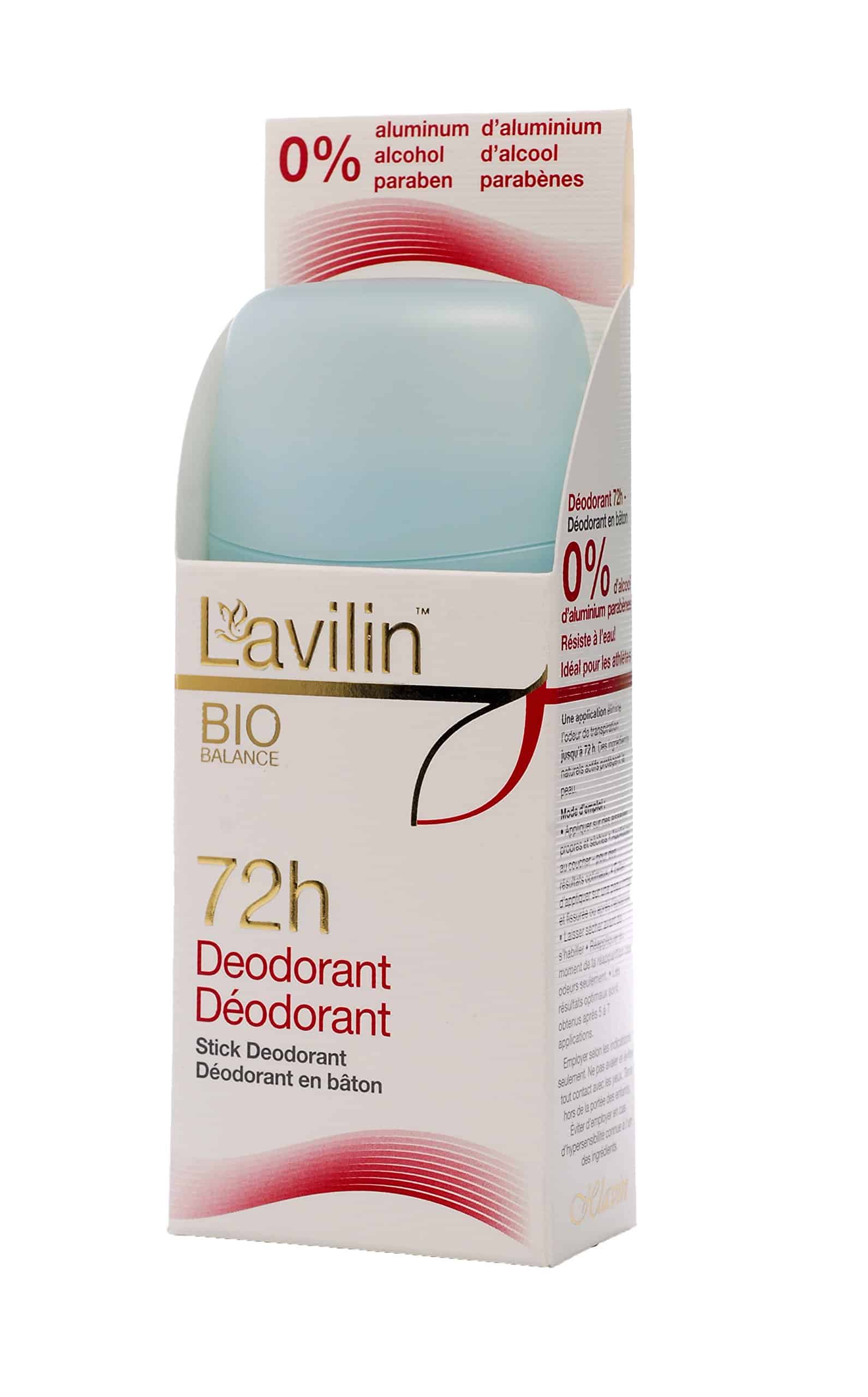 Lavilin Hypoallergenic Aluminum-Free Deodorant Stick for Women - Up to 72 Hours of Protection - Natural, Patented Formula - 60ml