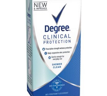 Degree Women Clinical Protection Anti-Perspirant Deodorant Shower Clean 1.70 oz ( Pack of 4)