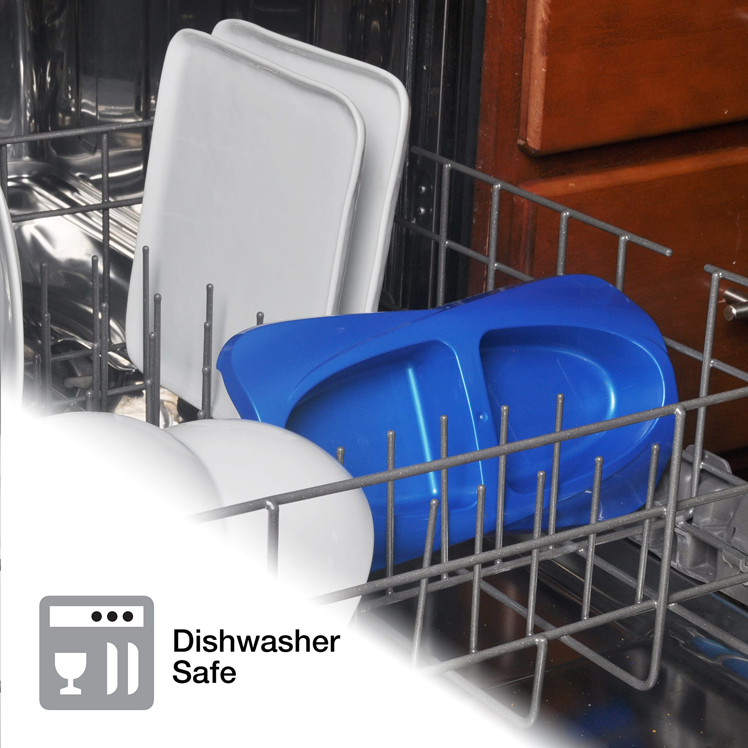 Van Ness Lightweight Small Double Dish, 8 Ounce per side,Blue - Image 5