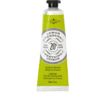 La Chatelaine 20% Shea Butter Hand Cream Travel Size, Organic Argan Oil, Moisturizing, Nourishing, Repairing, Extra-Rich Hand Lotion, Made in France, Paraben Free, 1 oz / 30ml (Lemon Verbena)