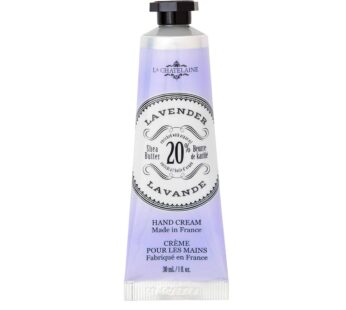 La Chatelaine 20% Shea Butter Hand Cream Travel Size, Organic Argan Oil, Moisturizing, Nourishing, Repairing, Extra-Rich Hand Lotion, Made in France, Paraben Free, 1 oz / 30ml (Lavender)