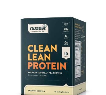 Nuzest – Pea Protein Powder – Clean Lean Protein, Premium Vegan Plant Based Protein Powder, Dairy Free, Gluten Free, GMO Free, Protein Shake, Smooth Vanilla, 0.9 oz, (Pack of 10)