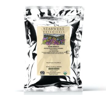 Starwest Botanicals Organic Malabar Black Whole, Pepper, 16 Ounce