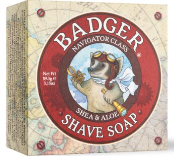 Badger – Shaving Soap Puck, Aloe Vera & Coconut Oil with Bergamot Essential Oil, Natural Shave Soap Puck, Mens Shaving Soap Bar, Shaving Cream Puck, 3.15 oz Bar