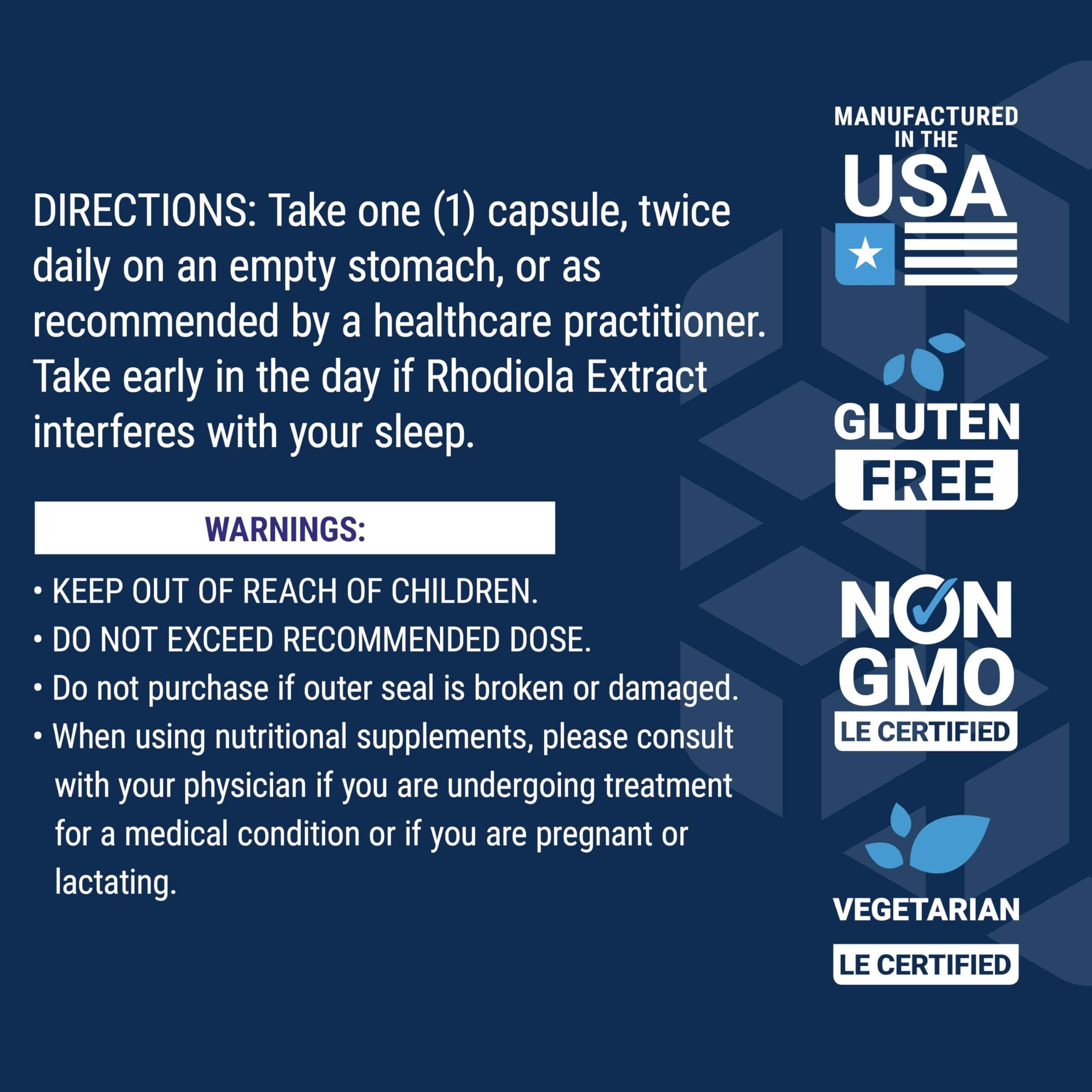 Life Extension Rhodiola Extract, Rhodiola rosea Supplement, standardized Extract, Promotes Physical and Mental Performance, Gluten-Free, Non-GMO, Vegetarian, 250 mg, 60 Capsules - Image 6