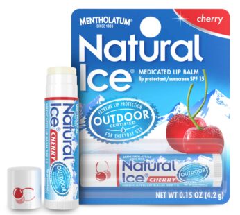 Natural Ice Cherry – SPF 15 lip balm, Cherry Flavor, 0.15 Ounce (Pack of 12)