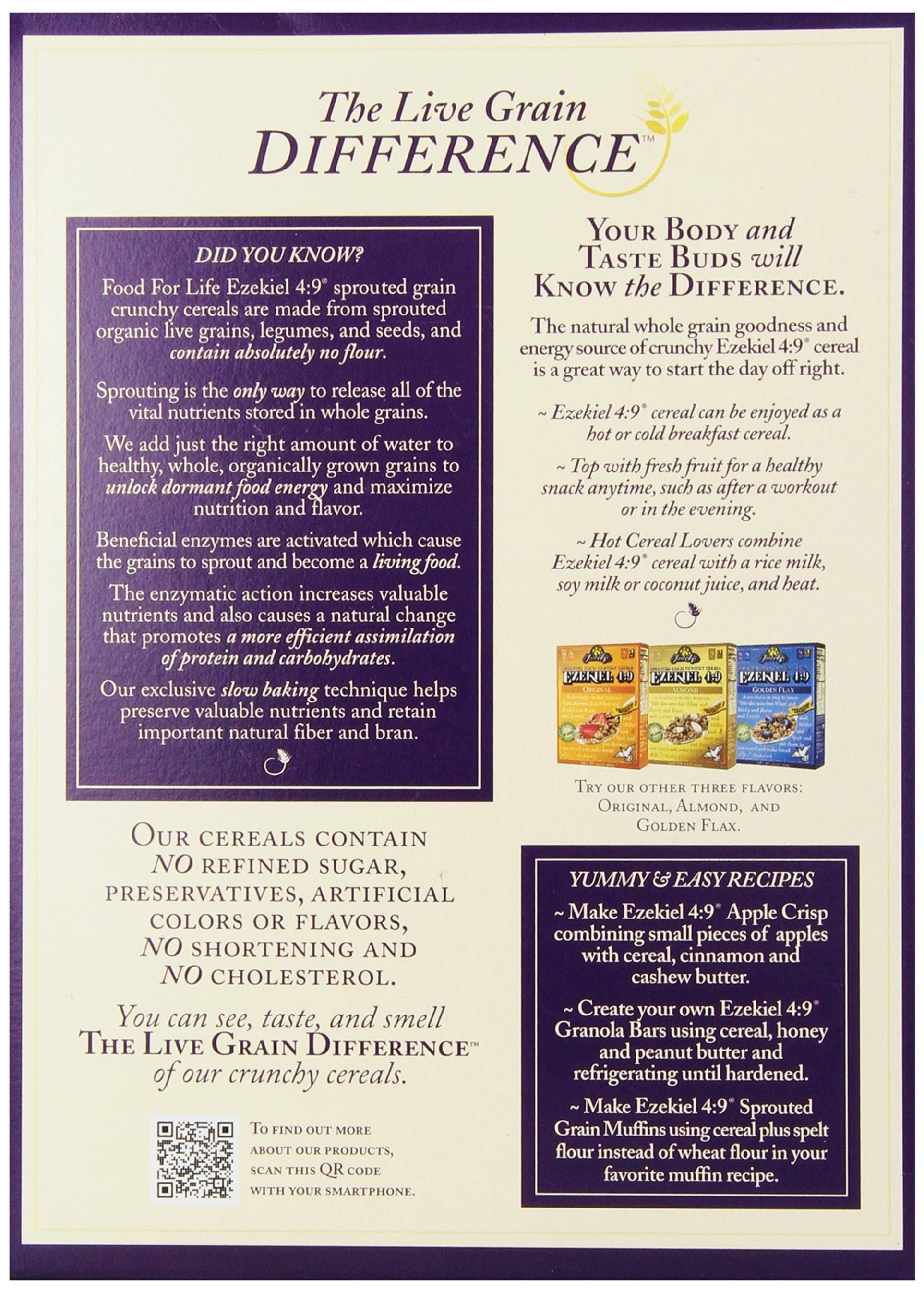 Food For Life Ezekiel 4:9 Organic Sprouted Grain Cereal, Cinnamon Raisin, 16 Ounce (Pack of 6) - Image 3