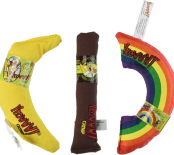 Yeowww! Catnip Toy Variety Pack ? Cigar & Banana & Rainbow ? Made in USA