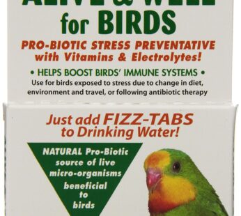 OASIS #80070 Alive and Well, Stress Preventative & Pro-Biotic Tablets for Birds, white, 1 Count (Pack of 1)