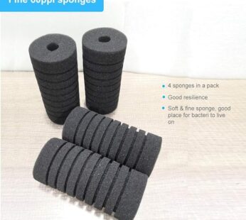 hygger Pack of 4 Replacement Sponges for Aquarium Double Sponge Filter (M)