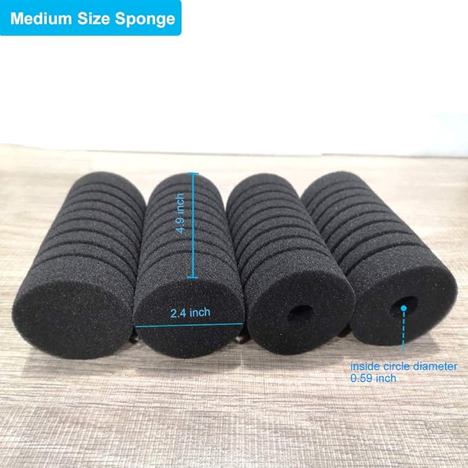 hygger Pack of 4 Replacement Sponges for Aquarium Double Sponge Filter (M) - Image 4