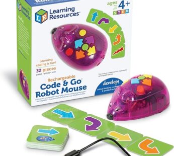 Learning Resources Rechargeable Code & Go Robot Mouse – STEM Toys for Kids, Coding Toys for Boys and Girls Ages 4+