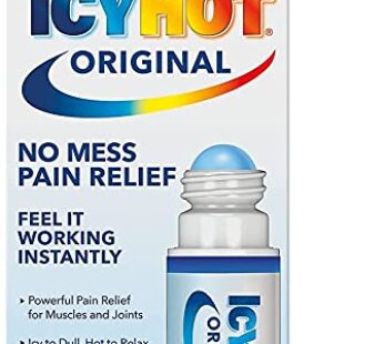 360Feel Icy Hot Medicated Pain Relief Liquid with No Mess Applicator 73ml | Instant Relief from Muscular Pain & Joint Pain | Natural Pain Relief Roll on