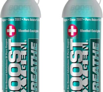 Boost Oxygen Large Breathe Menthol-Eucalyptus Aroma 10L Canister | Respiratory Support for Aerobic Recovery, Altitude, Performance & Health (2 Pack)