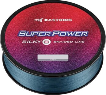 KastKing Superpower Silky8 Braided Fishing Line, Gray, 8 Strand, 20LB, 150Yds
