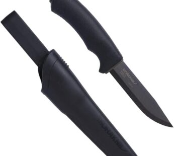 Morakniv Carbon Steel Fixed-Blade Bushcraft Knife with Sheath, Black, 4.3 Inch Visit the Morakniv Store