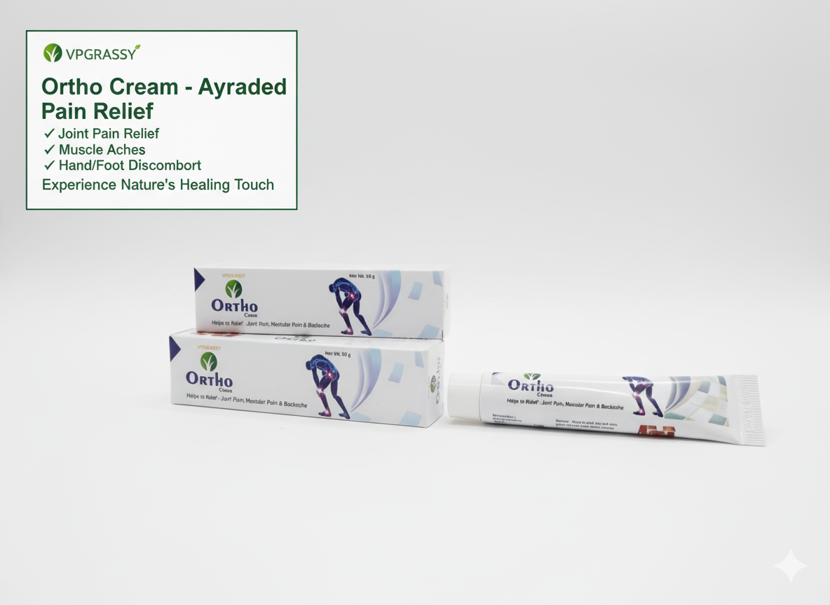 VPGRASSY Ortho Cream 30gm | Fast Relief for Joint Pain, Knee Pain, Back Pain & Muscle Stiffness | Ayurvedic Pain Relief Cream - Image 5