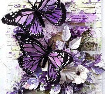 WUSARPLY Stamped Cross Stitch Kits,Flowers Needlepoint Butterfly Counted Cross Stitch Kits for Adults Beginners,Full Range of Cross-Stitch Stamped Kits Needlecrafts