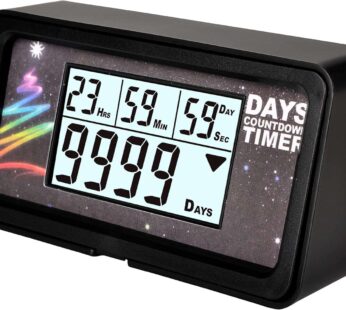 Jayron Backlight Digital 9,999 Days Countdown Timer Big LCD Display Count Down for Retirement Wedding Vacation Christmas Event Classroom Cruise