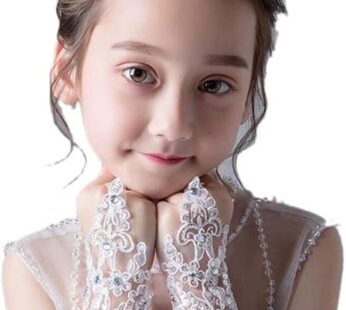Lace Communion Gloves Wedding Pageant Princess Flower Girls Gloves