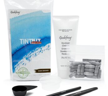 Godefroy Hair Color Tint Kit for 100% Gray Coverage, Dark Brown, 20 Applications, Long-Lasting Root Touch-Up for Men & Women, Pre-Measured Capsules, No Waste, DIY Salon-Quality Results at Home