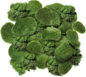Chuangdi 20 Pcs Artificial Moss Rock Assorted Sized Decorative Faux Green Stones Green Moss Balls Decor for Floral Arrangements and Crafting Gardens
