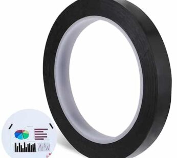 217 Feet X 1/2 Inch White Board Tape, Black Graphic Tape Whiteboard Self Adhesive Artist Thin Black Tapes for Dry Erase Board, Chart Line Grid Marking Tapes