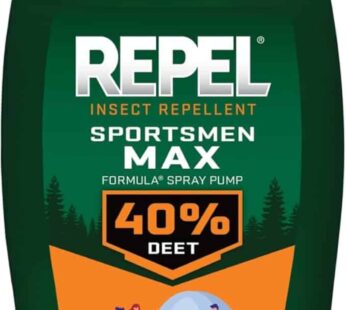 Repel Insect Repellent Sportsman Max Formula Spray Pump 40% DEET, Repels Mosquitoes, Ticks and Gnats, Effective Long-Lasting Protection, 40% DEET (Pump Spray) 6 fl Ounce