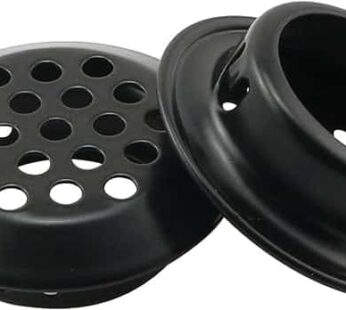 5pcs Air Vents 1-Inch(25mm) Black Circular Soffit Vent Stainless Steel Round Mesh Hole Louver Vent Cupboard Wardrobe Furniture Shoe Cabinet Grille Ventilation Systems