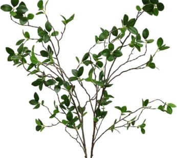 Htmeing Artificial Eucalyptus Green Branches with Leaves Faux Long Stems Fake Greenery Plants Ficus Twigs for Home Office Shop Farmhouse Decoration 110cm/43,2pcs