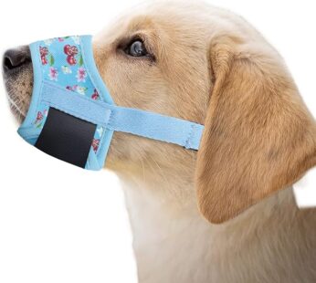 Dzmodz Dog Muzzle Adjustable Drinkable Comfortable Breathable Dog Muzzle. Pet Muzzle Suitable for Small, Medium, and Large Dogs，Stop Biting Barking Chewing(Blue, S)