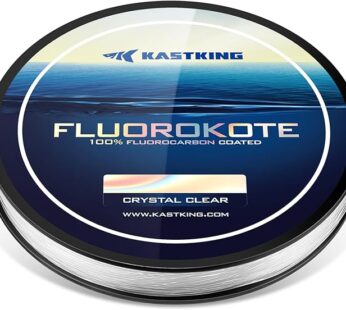 KastKing Fluorokote 100% Fluorocarbon Coated Fishing Line, Fluorocarbon Leader, Extreme Clarity,Fast Sinking,Shock Resistant, High Abrasion Resistance