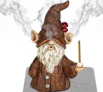 Gnome Incense Holder for Sticks, Incense Cone Burner Ornaments, Gnome Decor for Desk, Unique Gnome Gifts for Women Men