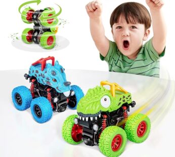 LODBY Dinosaur Toys for 2 3 4 5 Year Old Boys – Monster Truck Toys for Toddlers Boys Ages 2-4-6 – Push and Go Cars Dinosaur Toys for Kids 3-5 Year Old Boy Christmas Birthday Gifts