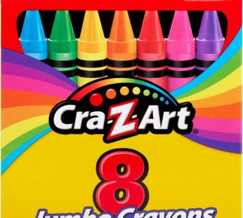 Cra-Z-Art 8ct Jumbo Crayons for Children, Back to School Essential for Ages 3 and Up