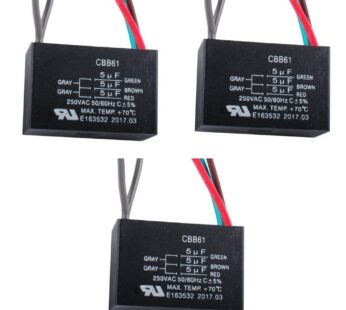 3 Pcs 5 Wire Ceiling Fan CBB61 Capacitor for New TECH 5+5+5uf 50/60Hz 250VAC