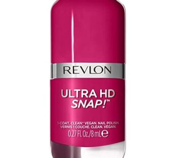 REVLON Ultra HD Snap Nail Color, Natural Rich Glossy Polish, 100% Vegan Formula, No Base or Top Coat Needed, 029 Berry Blissed, 0.27 fl oz