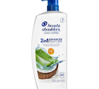 Head & Shoulders 2-in-1 Advanced Scalp Care with Aloe, Coconut Water, 40 Fl Oz