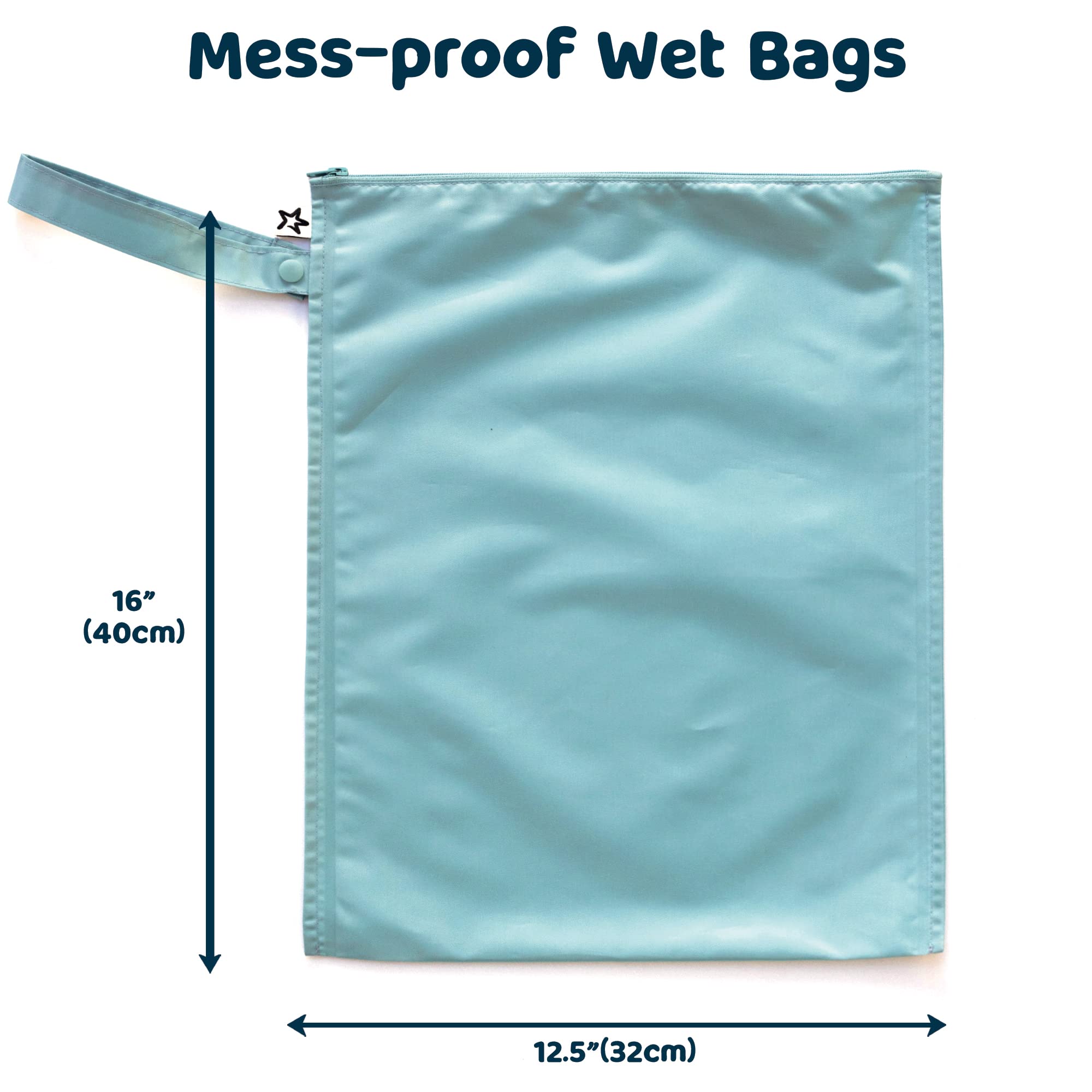 Tiny Twinkle Mess Proof Wet Bags | 2-Pack Reusable Waterproof Wet Bags for Swimsuits | Baby Clothes | Travel & Diaper Bag (Rainforest) - Image 5