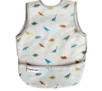 Tiny Twinkle Mess Proof Baby Bib for Boys | Waterproof Toddler Bib for Eating | Baby Apron for Feeding, Machine Washable | Perfect Shower Gift (Dinosaur, 6?24M)