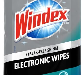 Windex Electronics Wipes, Pre-Moistened, Provides Streak-Free Shine, 25 Count